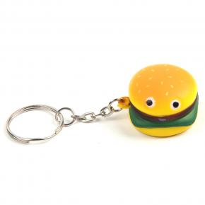 PU Hamburger Keychain Stress Ball