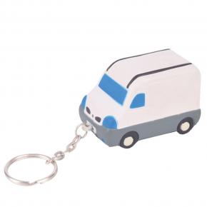 PU Ambulance Keychain Stress Ball